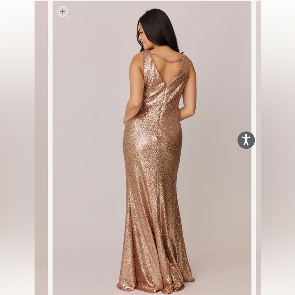 NWT Revelry Rose Gold Blair Sequin Dress - Picture 2 of 9
